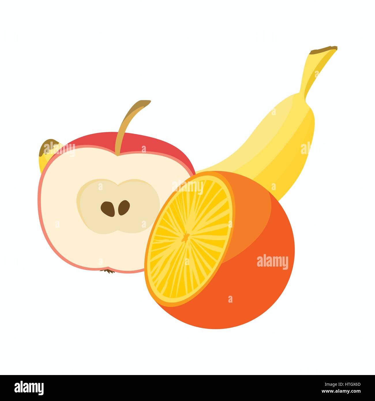 Summer fruits icon, cartoon style Stock Vector Image & Art - Alamy