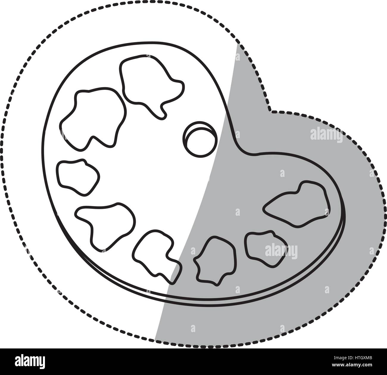contour paint palette icon Stock Vector Image & Art - Alamy