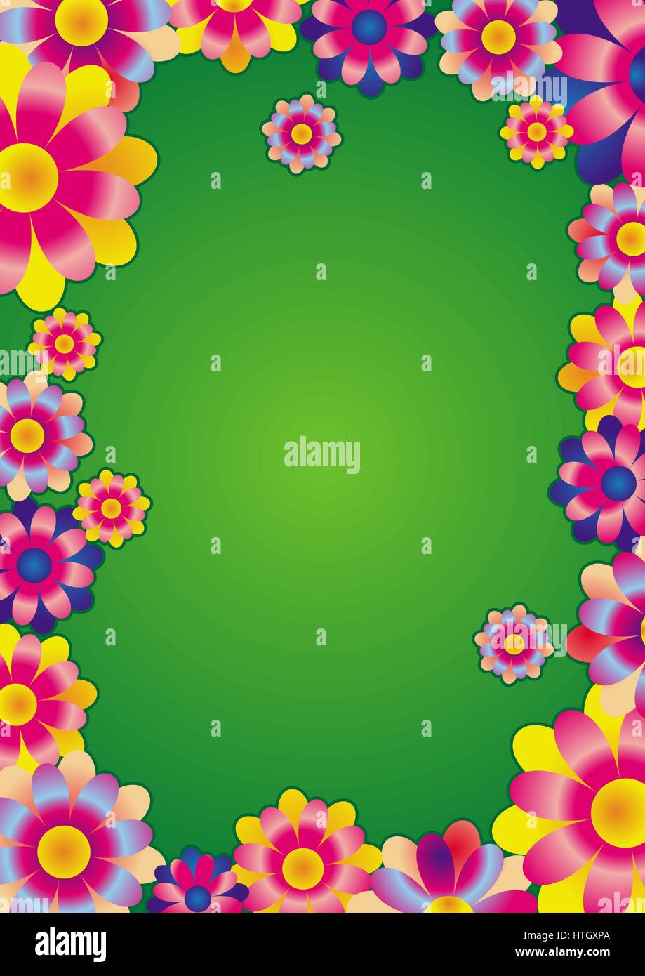 vector flowers frame Stock Vector Image & Art - Alamy