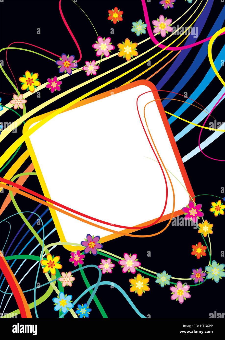 black flowers screen Stock Vector Image & Art Alamy