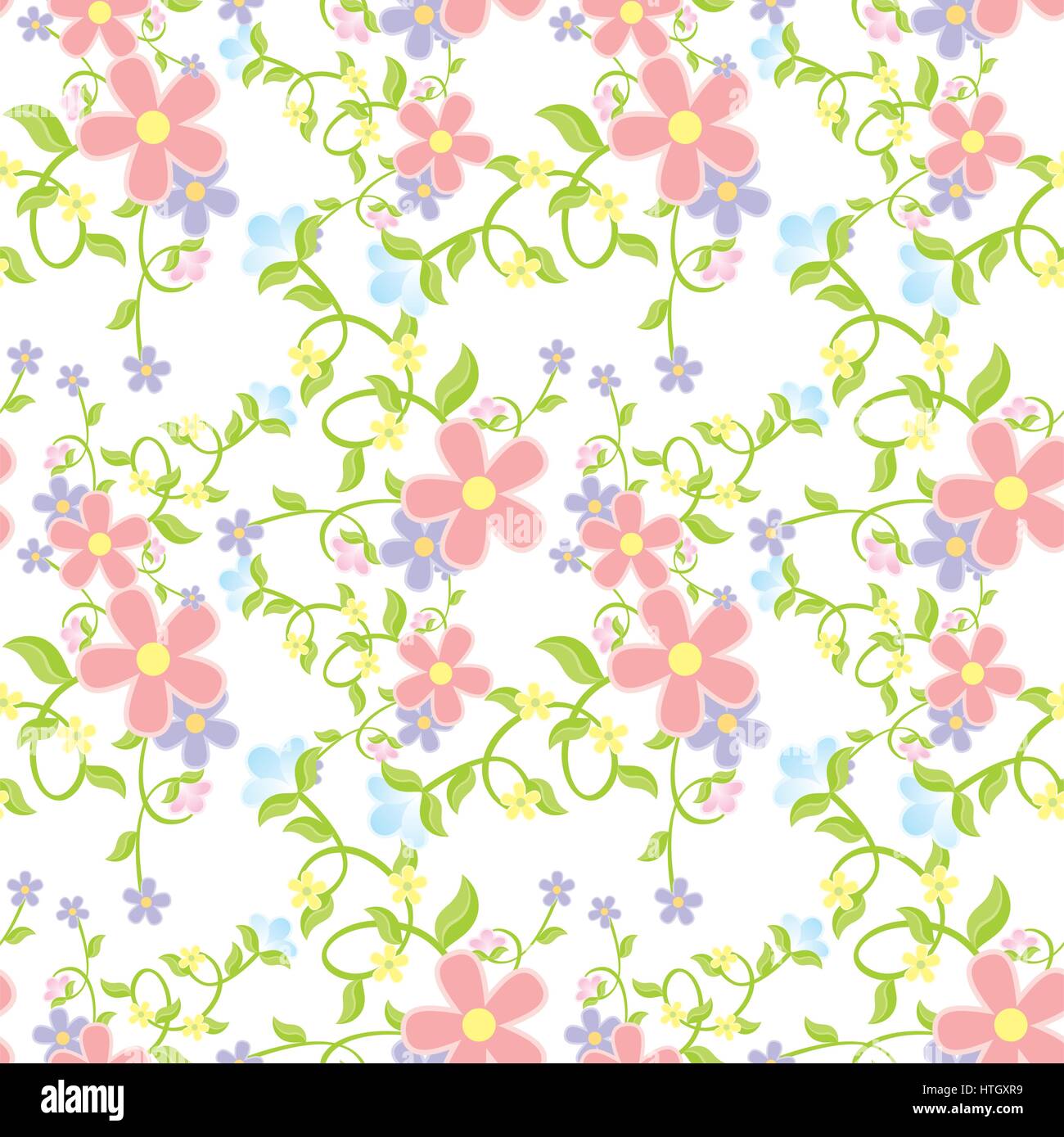 vector color flowers seamless texture Stock Vector Image & Art - Alamy