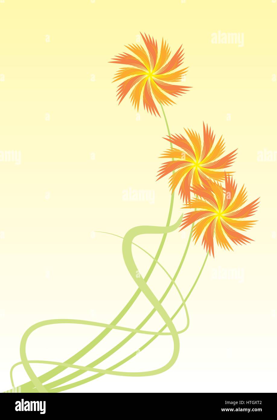 Spring flowers in orange Stock Vector Images - Alamy