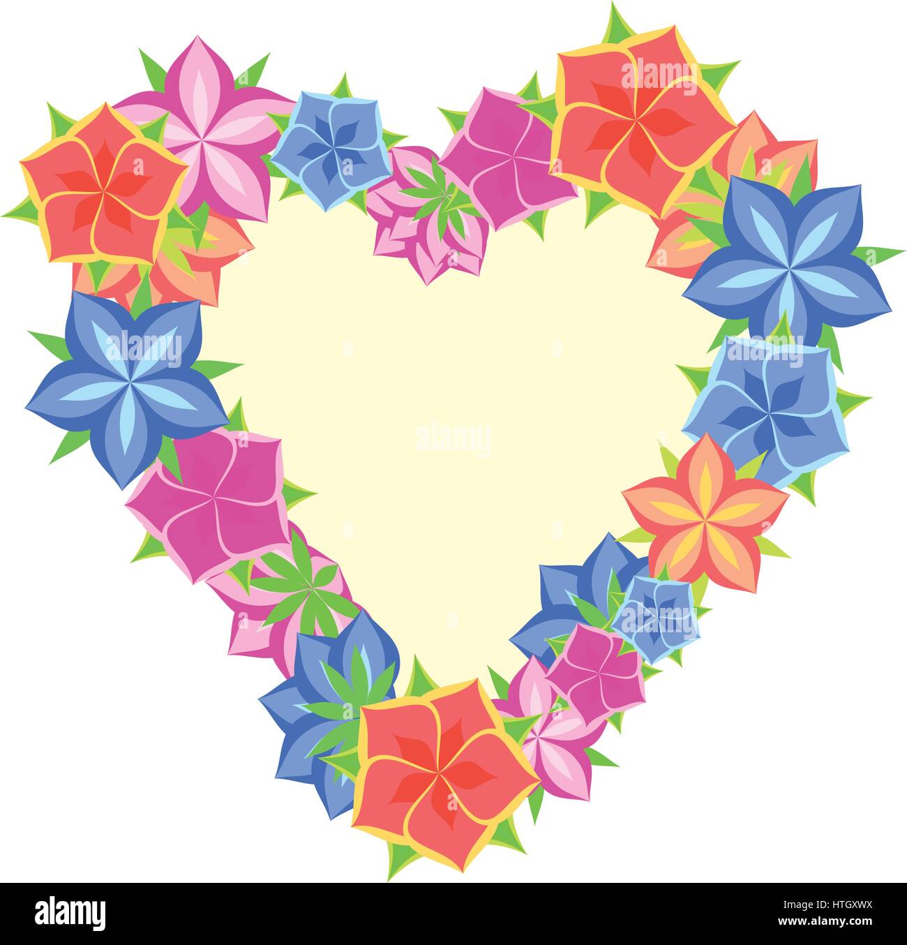 Floral heart shape Stock Vector Image & Art - Alamy