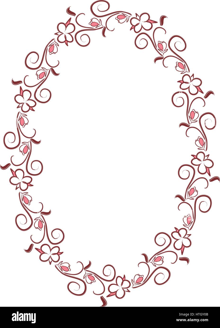floral retro vector frame Stock Vector Image & Art - Alamy