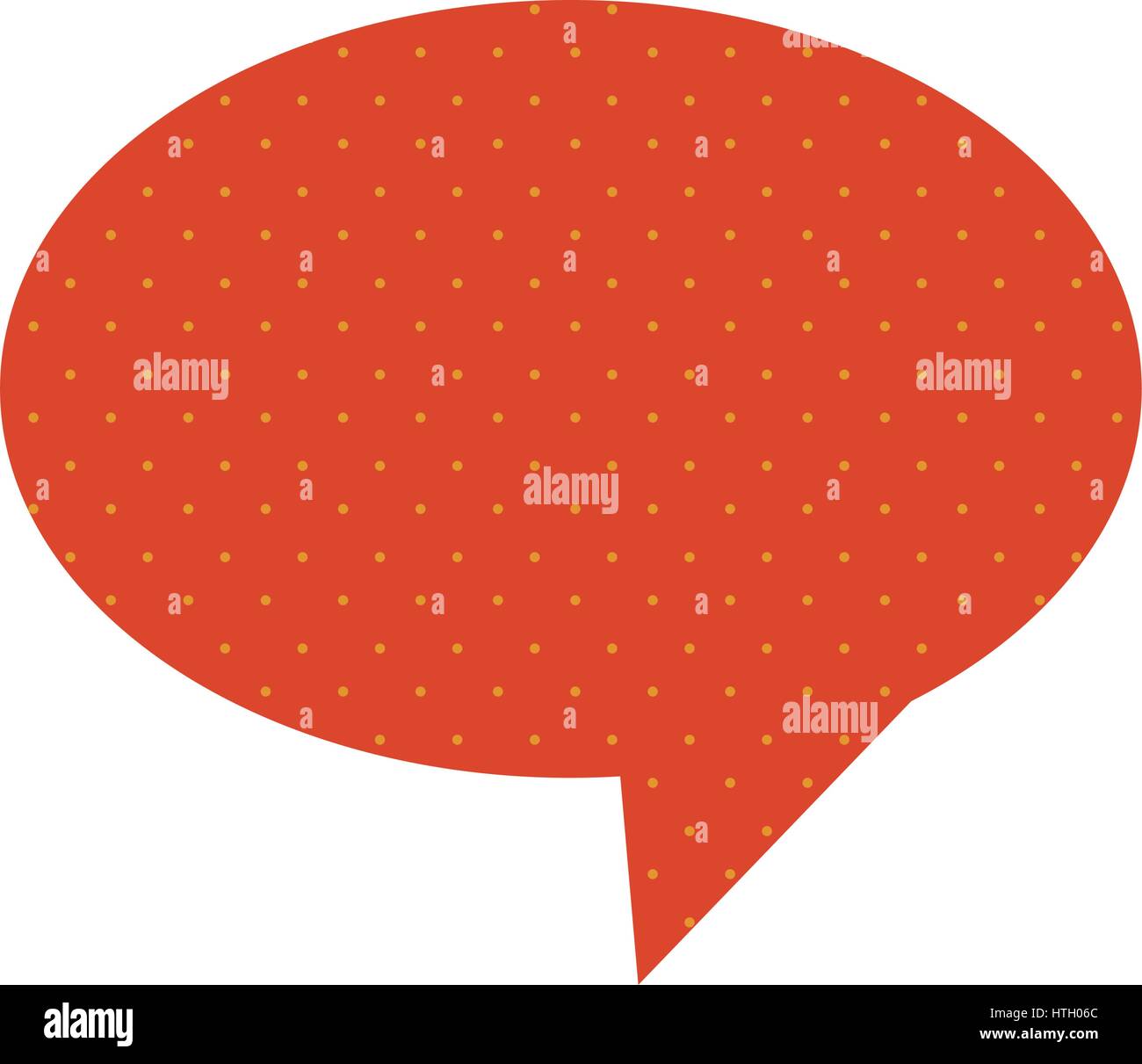 oval speech with tail and red background with yellow dots Stock Vector ...