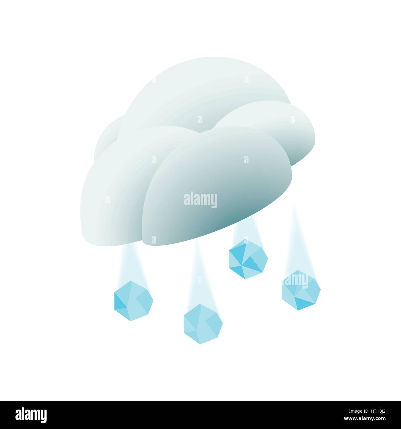 Cloud with hail icon, isometric 3d style Stock Vector Image & Art - Alamy