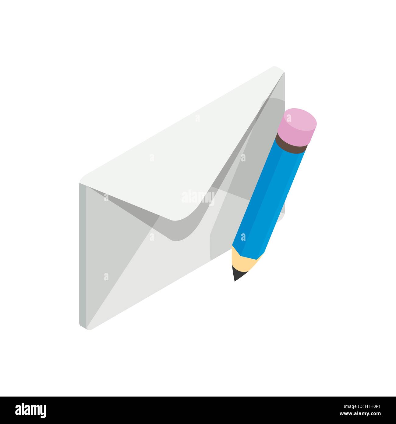 Closed envelope and pencil icon Stock Vector Image & Art - Alamy