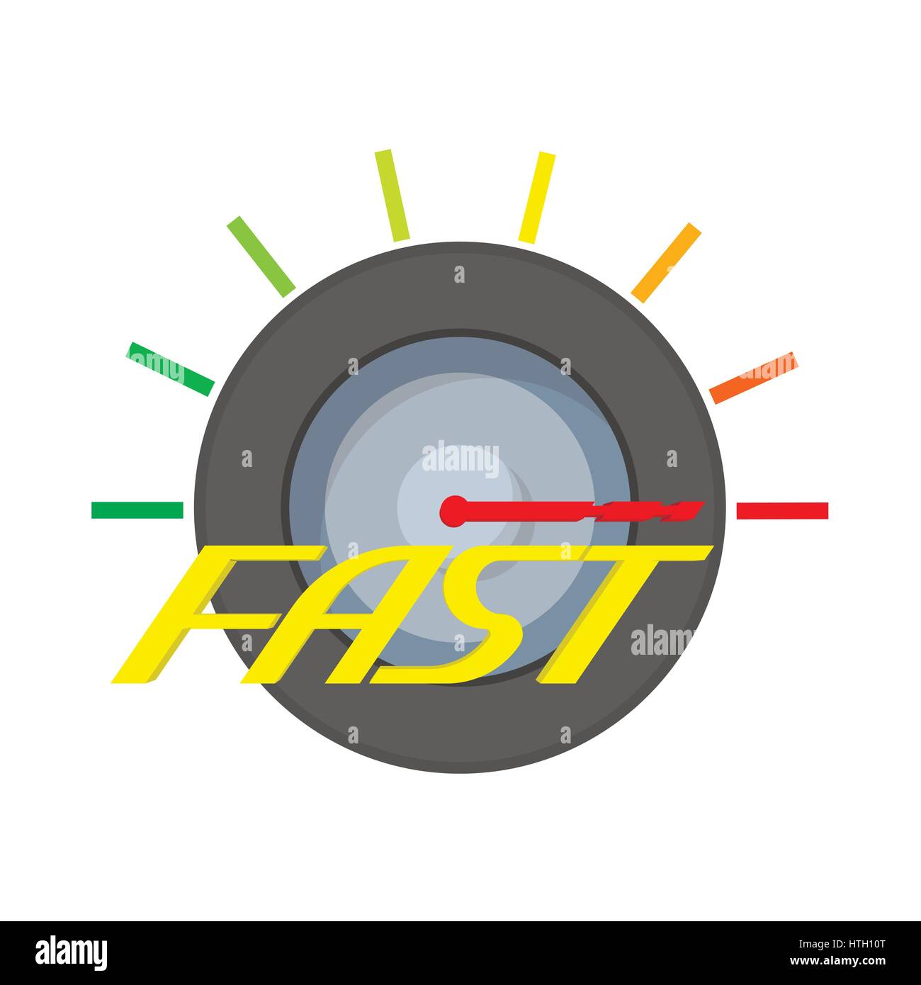 Fast meter icon, cartoon style Stock Vector