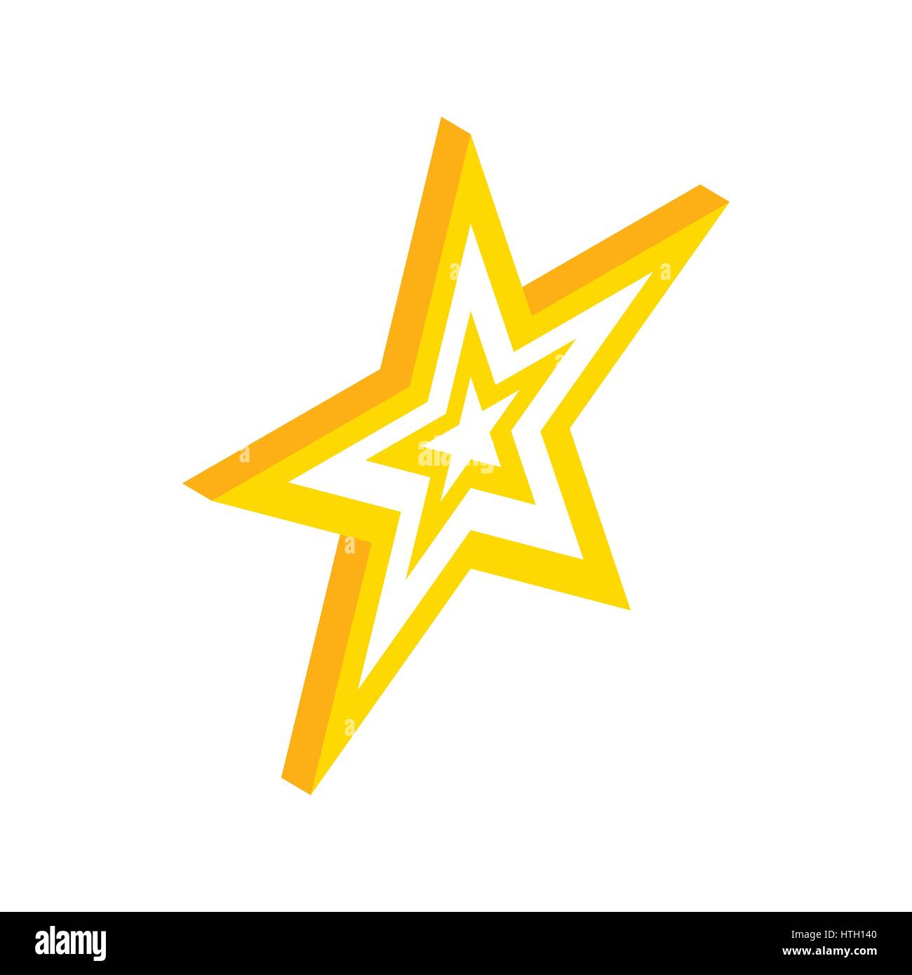 Gold star icon, isometric 3d style Stock Vector Image & Art - Alamy