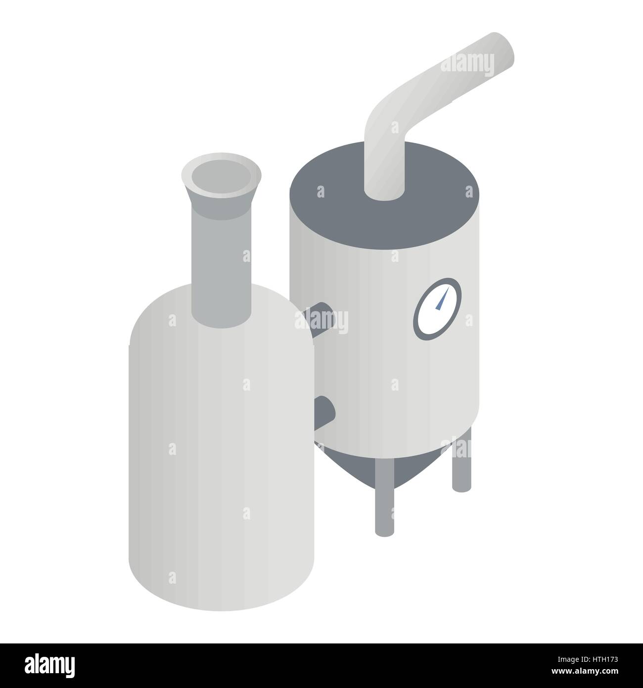 Modern brewery icon, isometric 3d style Stock Vector