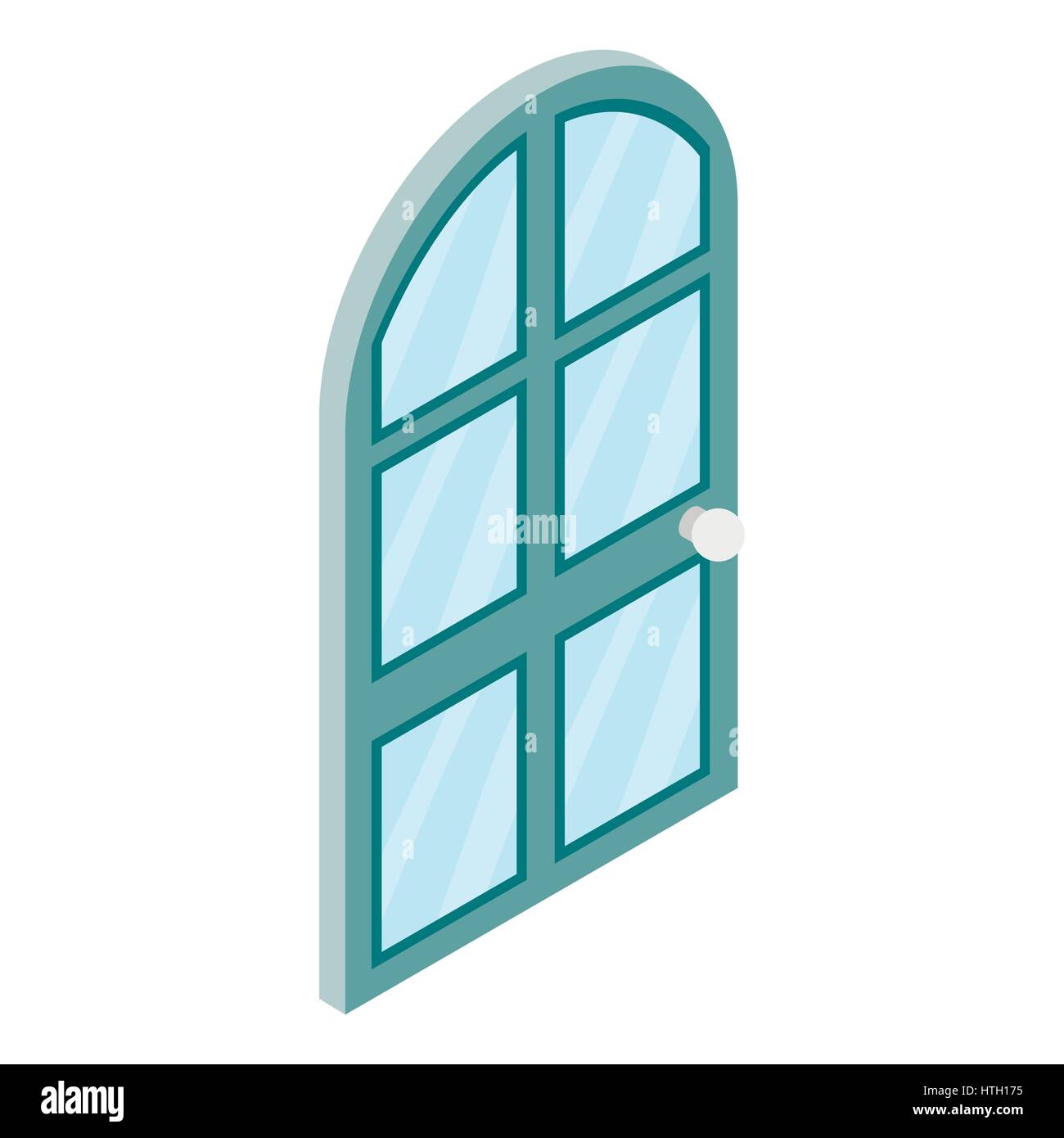 Arched glass door icon, isometric 3d style Stock Vector Image & Art - Alamy