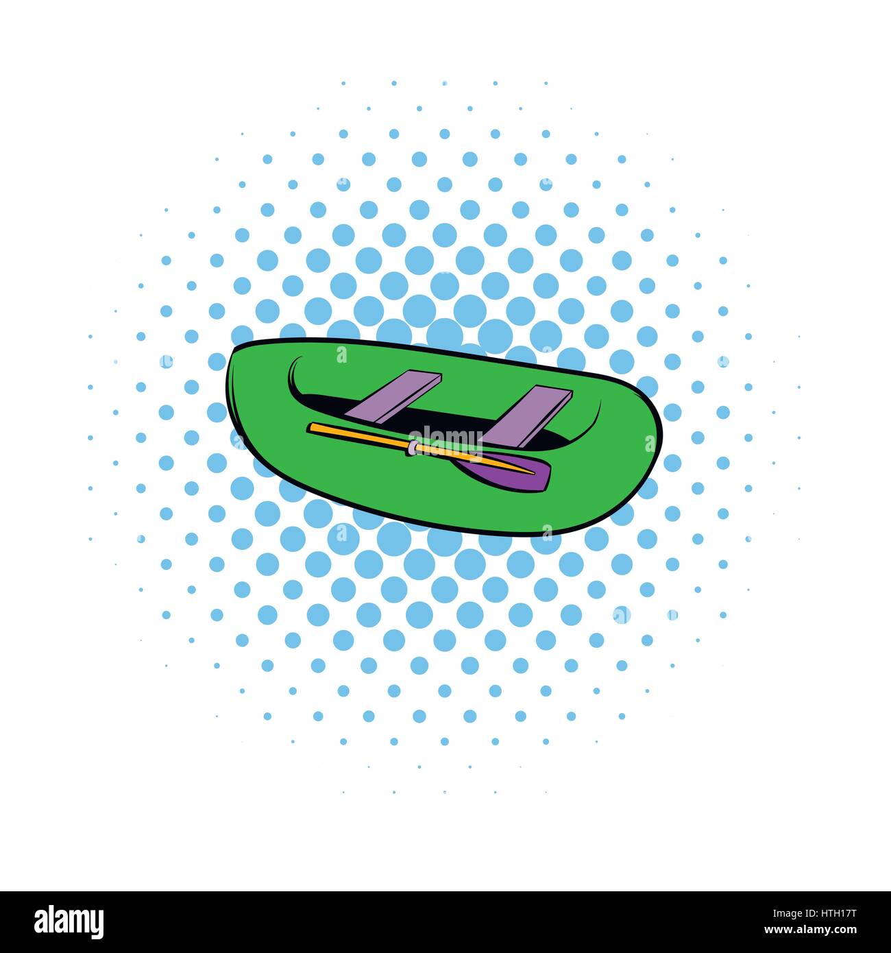 Green inflatable boat icon, comics style Stock Vector Image & Art - Alamy