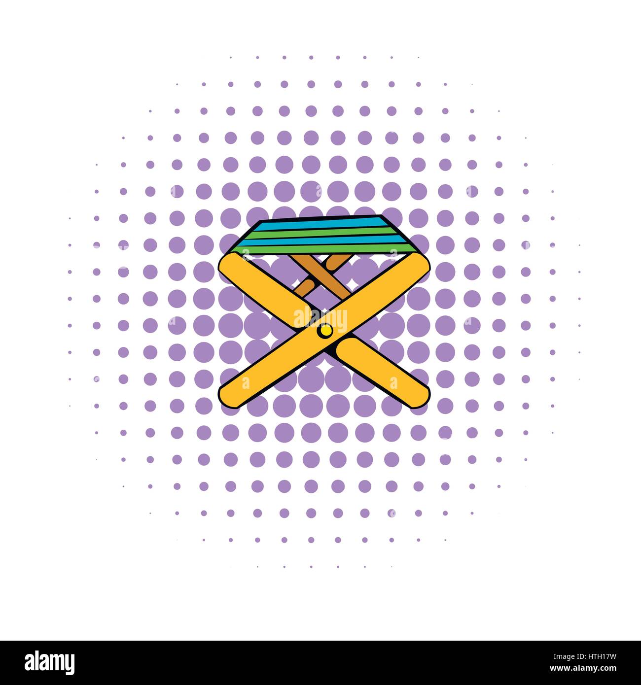 Folding chair icon, comics style Stock Vector Image & Art - Alamy