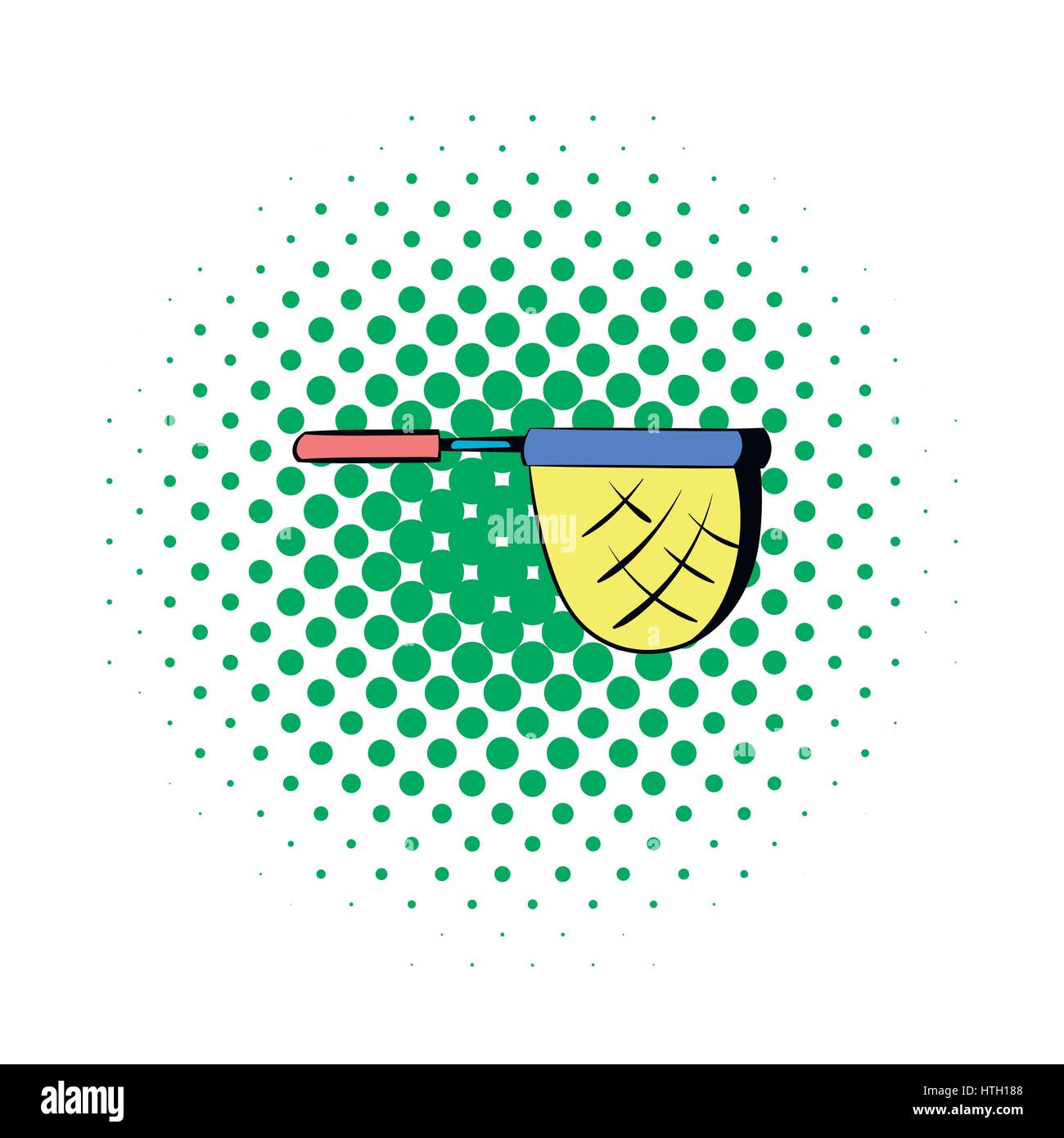 Net for fishing icon, in comics style  Stock Vector