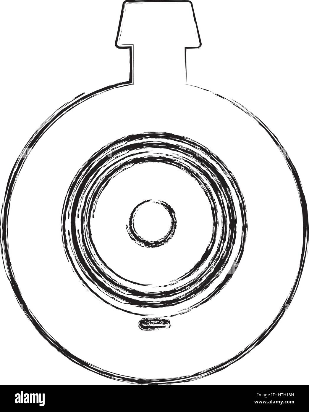 monochrome sketch of video security camera lens Stock Vector Image