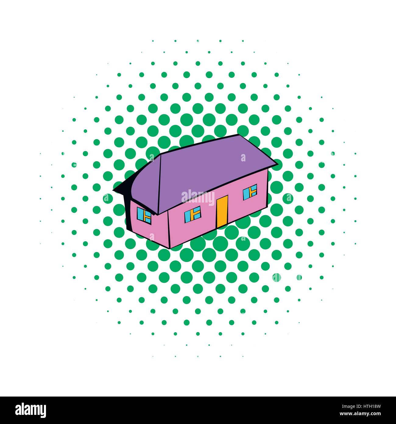 Small cottage icon, comics style Stock Vector Image & Art - Alamy