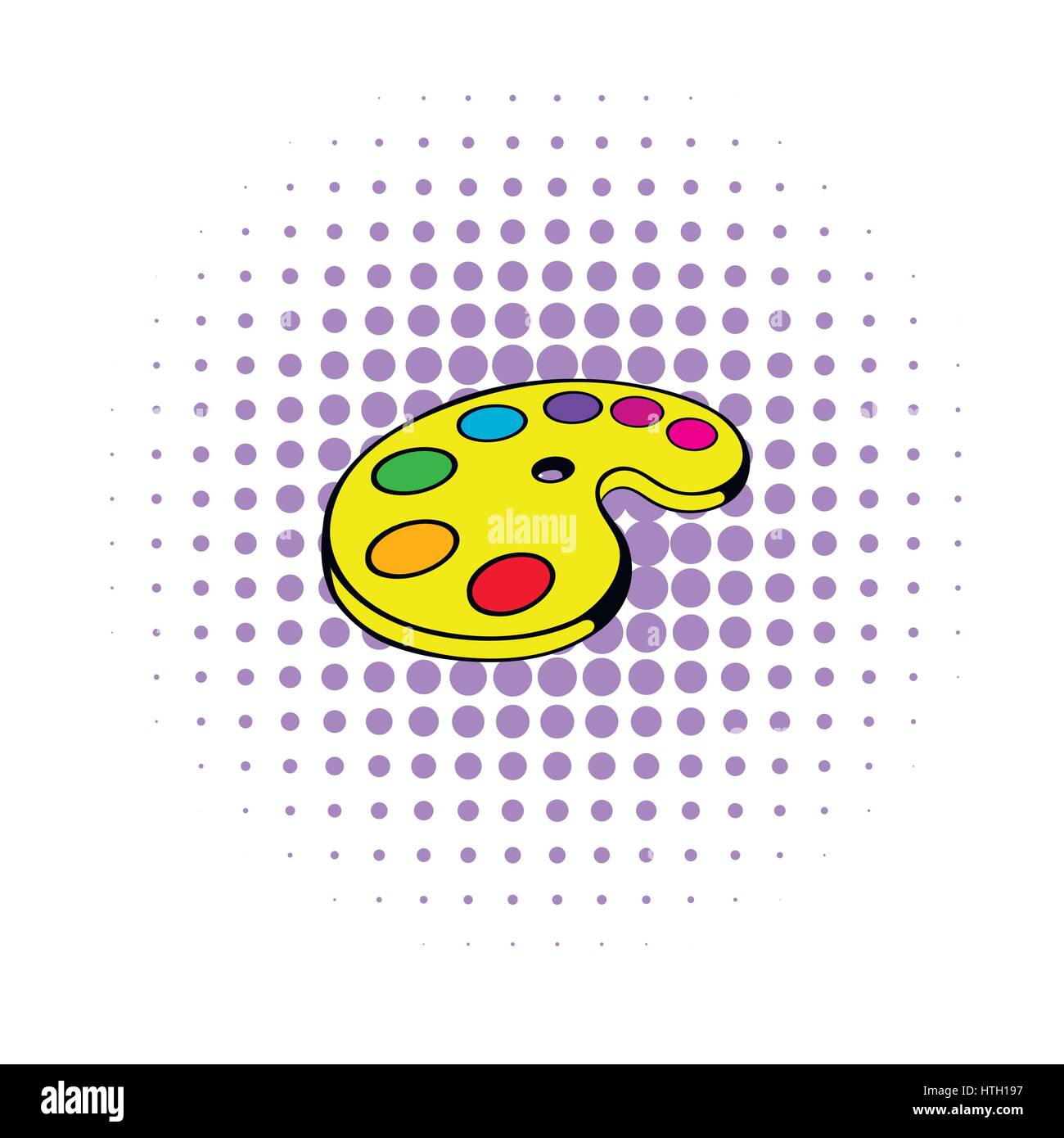 Art palette icon, comics style Stock Vector Image & Art - Alamy