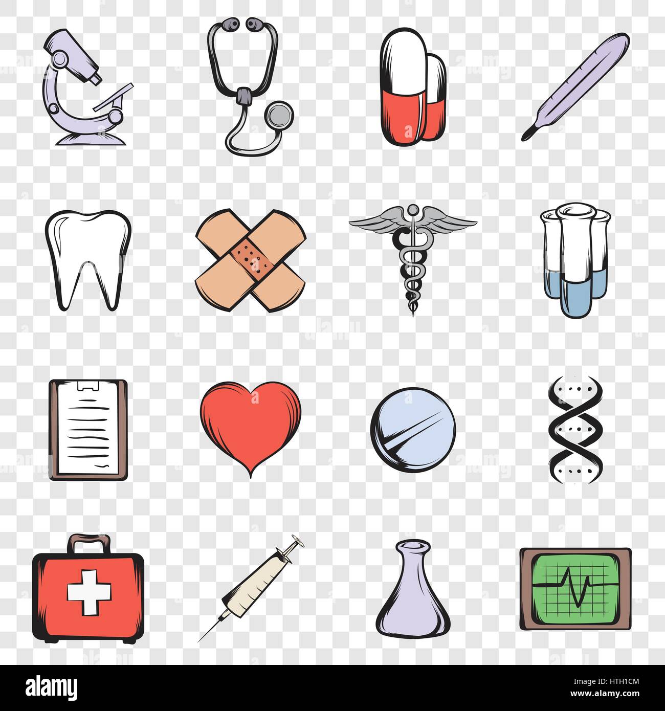 Medical set icons Stock Vector Image & Art - Alamy