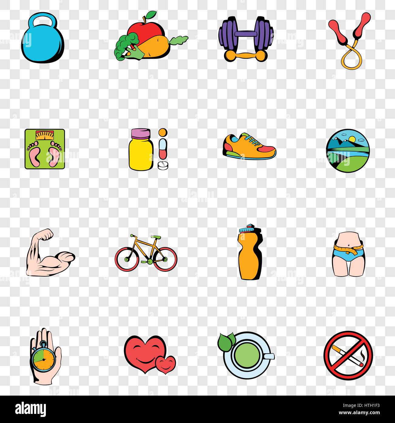 Healthy lifestyle set icons Stock Vector Image & Art - Alamy