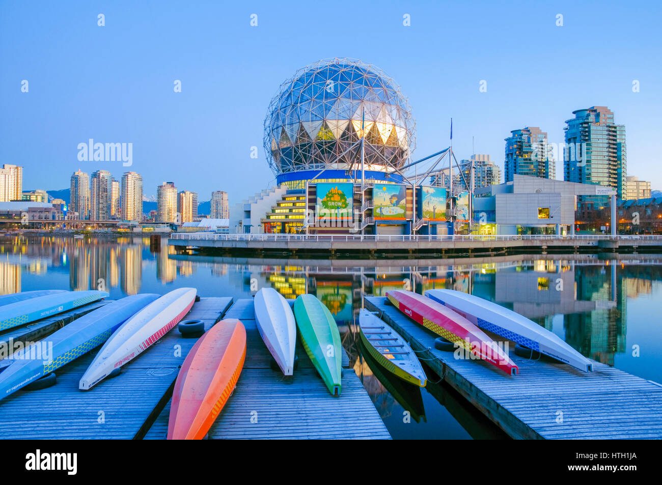 Telus Science World, False Creek, Vancouver, British Columbia, Canada Stock Photo