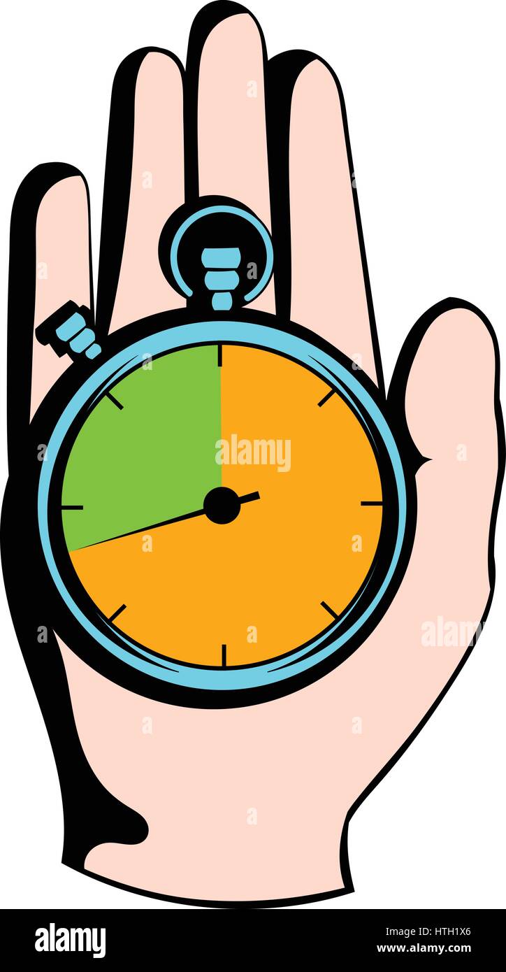Hand holding a stopwatch icon, icon cartoon Stock Vector Image & Art ...
