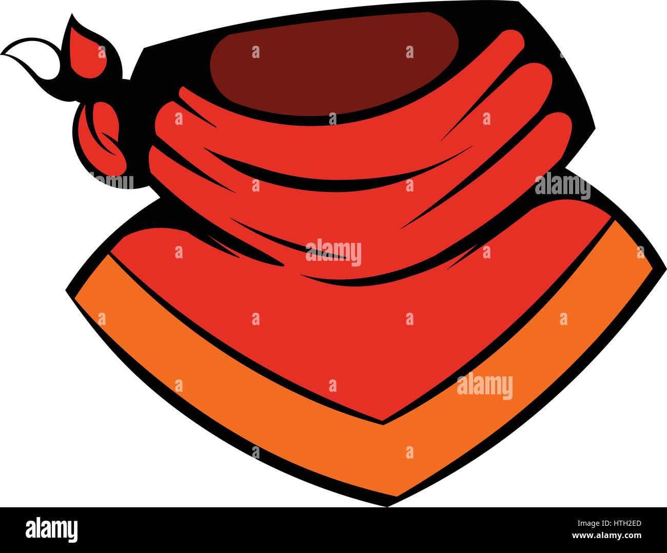 Cowboy neckerchief icon, icon cartoon Stock Vector