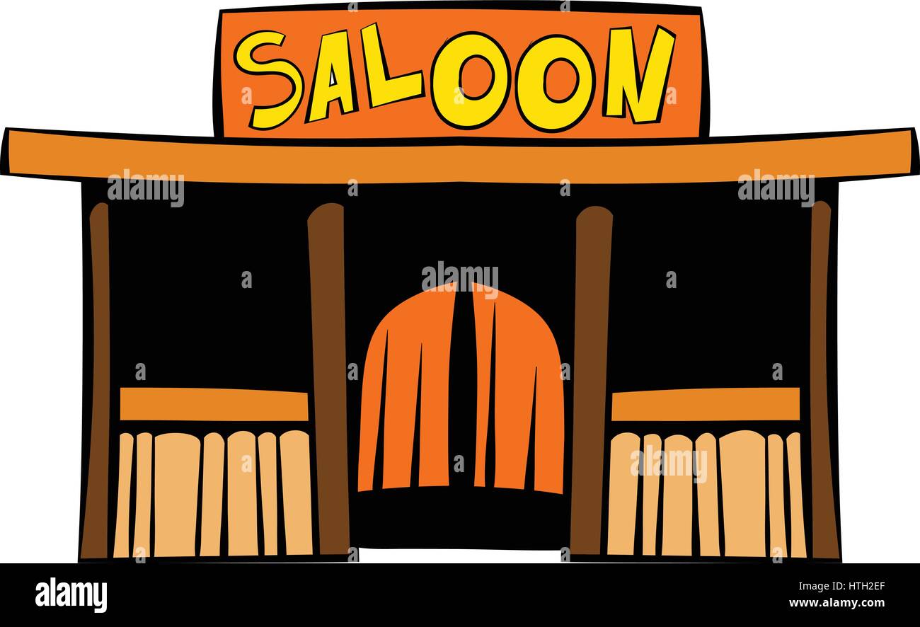 Western saloon icon, icon cartoon Stock Vector