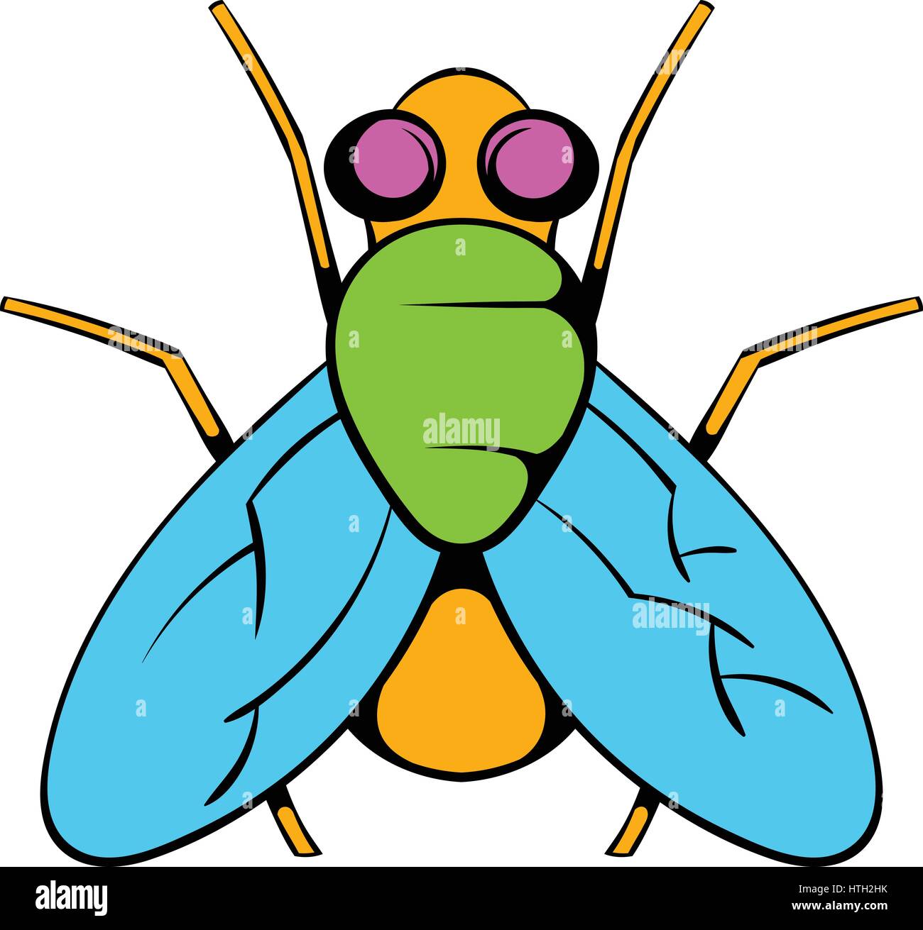 Insect fly icon, icon cartoon Stock Vector