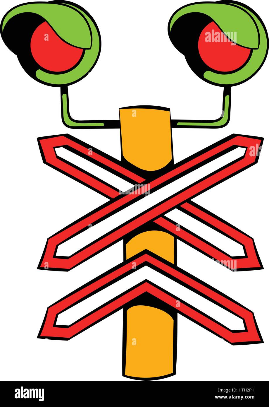 Rail crossing signal icon, icon cartoon Stock Vector Image & Art - Alamy