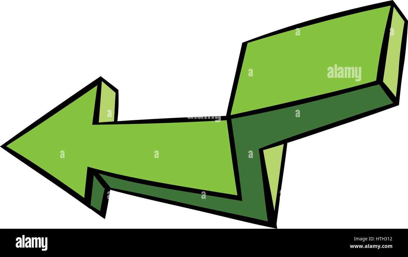 Green broken arrow icon, icon cartoon Stock Vector Image & Art Alamy