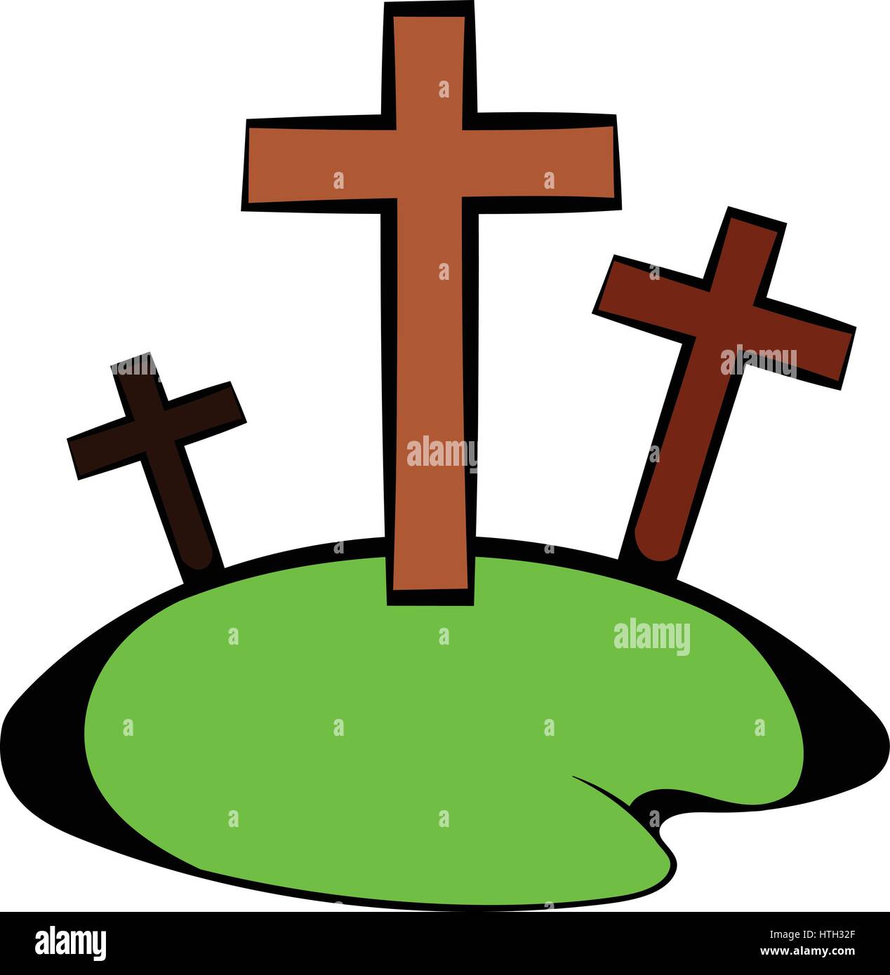 Cemetery icon in icon cartoon Stock Vector