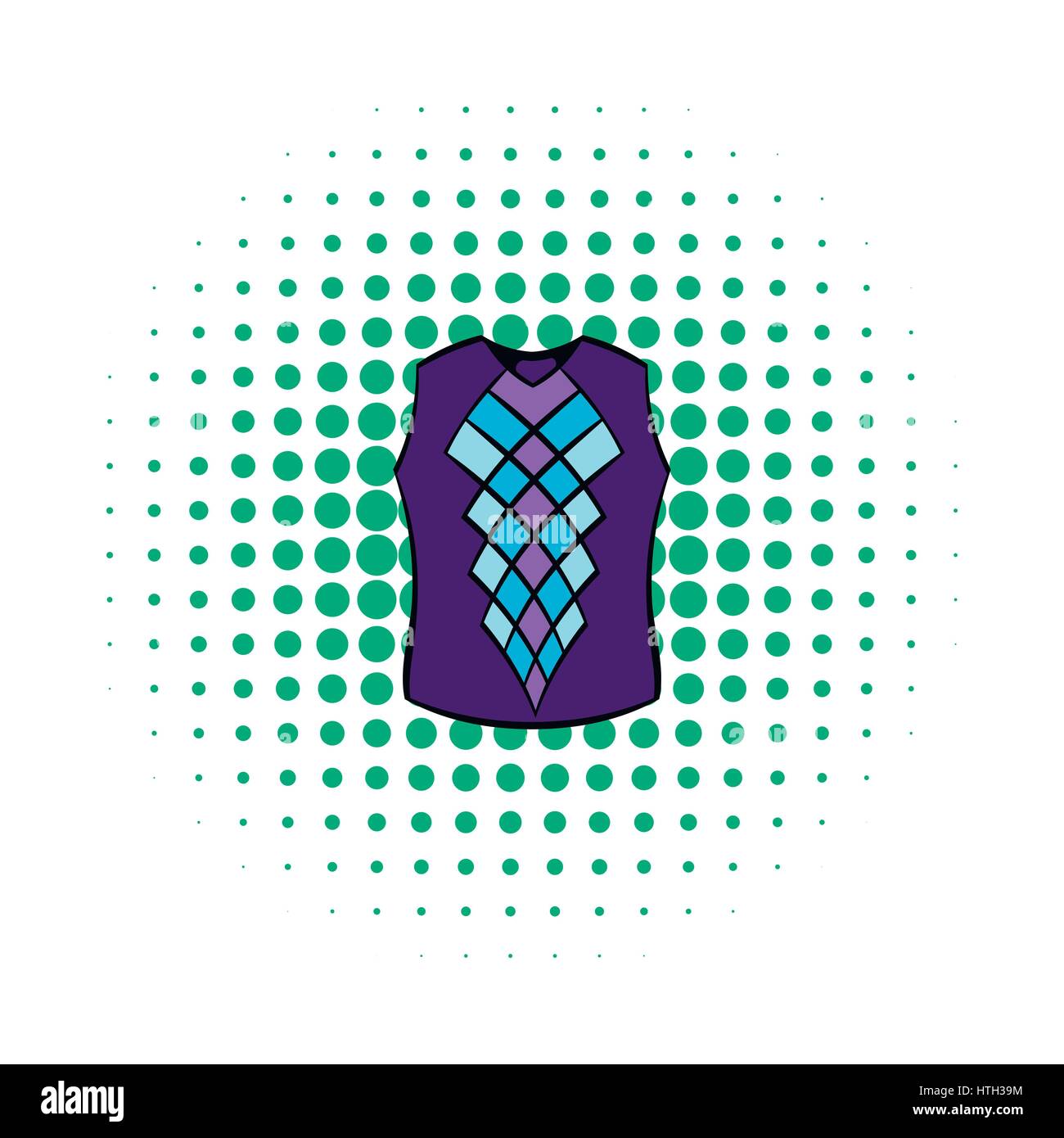 Blue vest icon, comics style Stock Vector Image & Art - Alamy