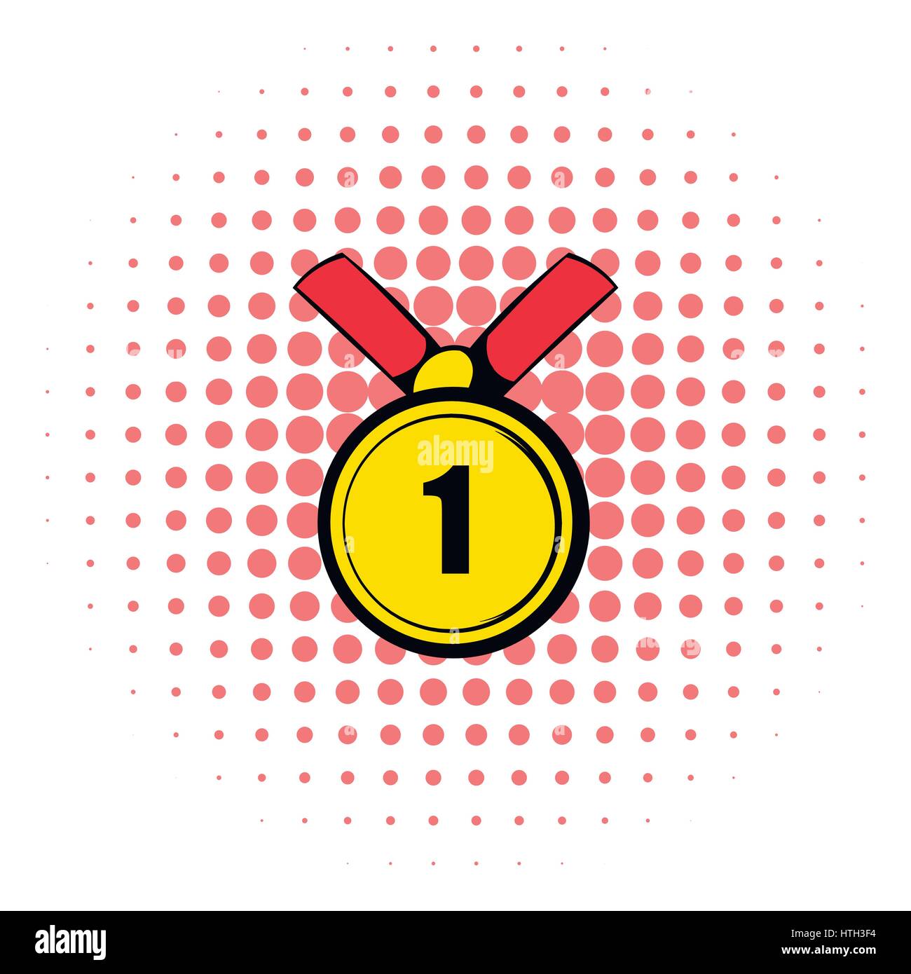 Champion gold medal icon, comics style Stock Vector Image & Art - Alamy