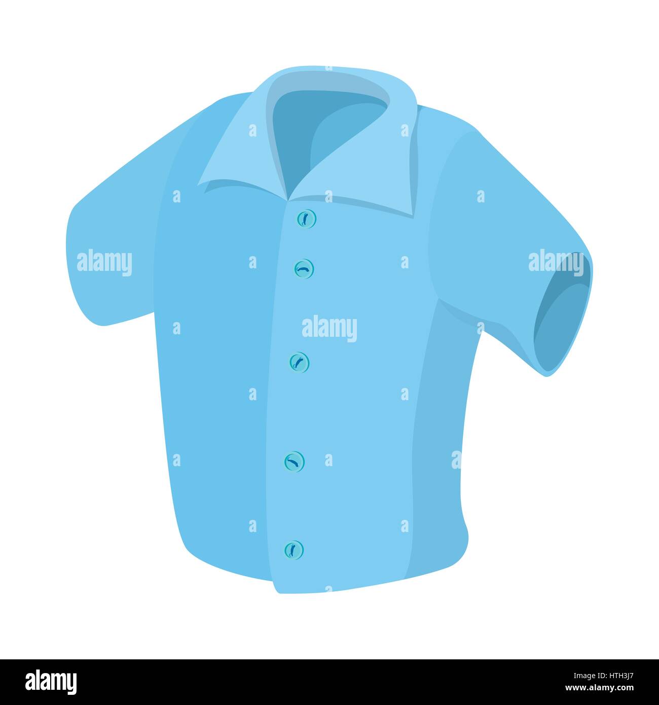 Short sleeved men shirt icon, cartoon style Stock Vector