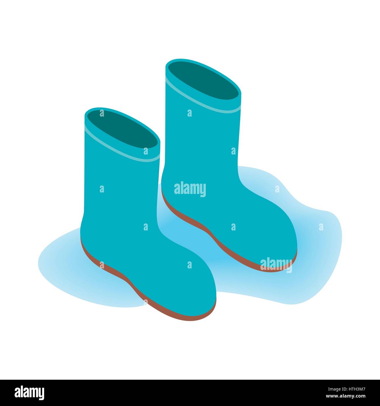Blue rubber boots icon, isometric 3d style Stock Vector Image & Art - Alamy