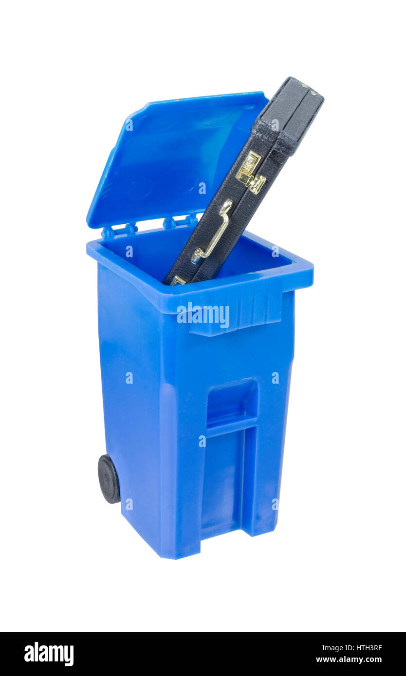 Briefcase in Recycle bin used to hold items to be reduced and reused to