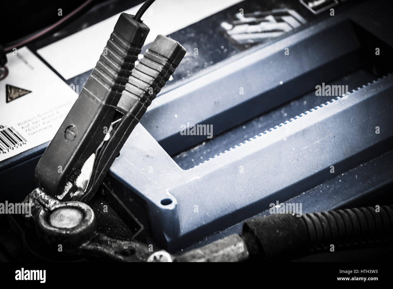 Car battery charging Stock Photo Alamy