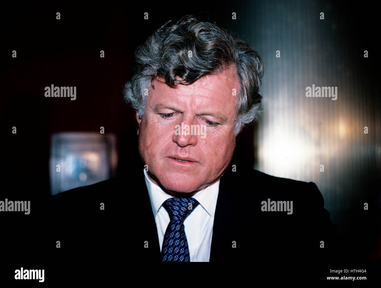 Ted Kennedy in New York City in 1984 Stock Photo - Alamy