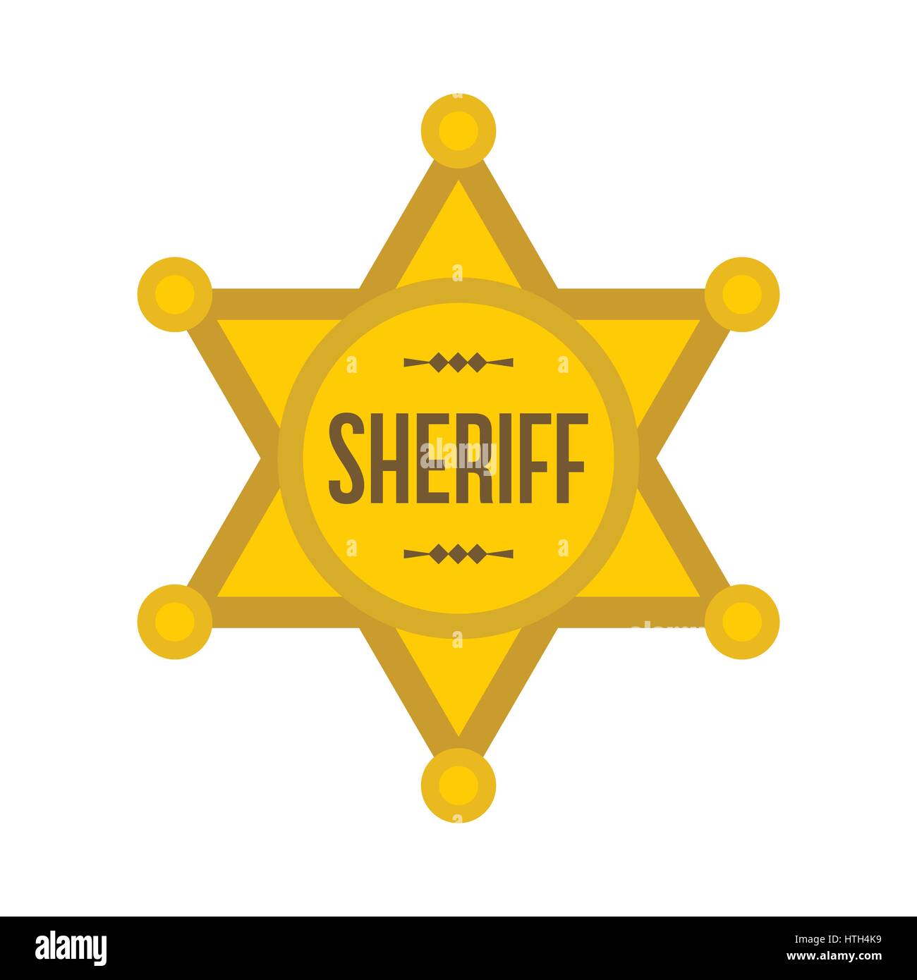 Sheriff star icon Stock Vector Image & Art Alamy