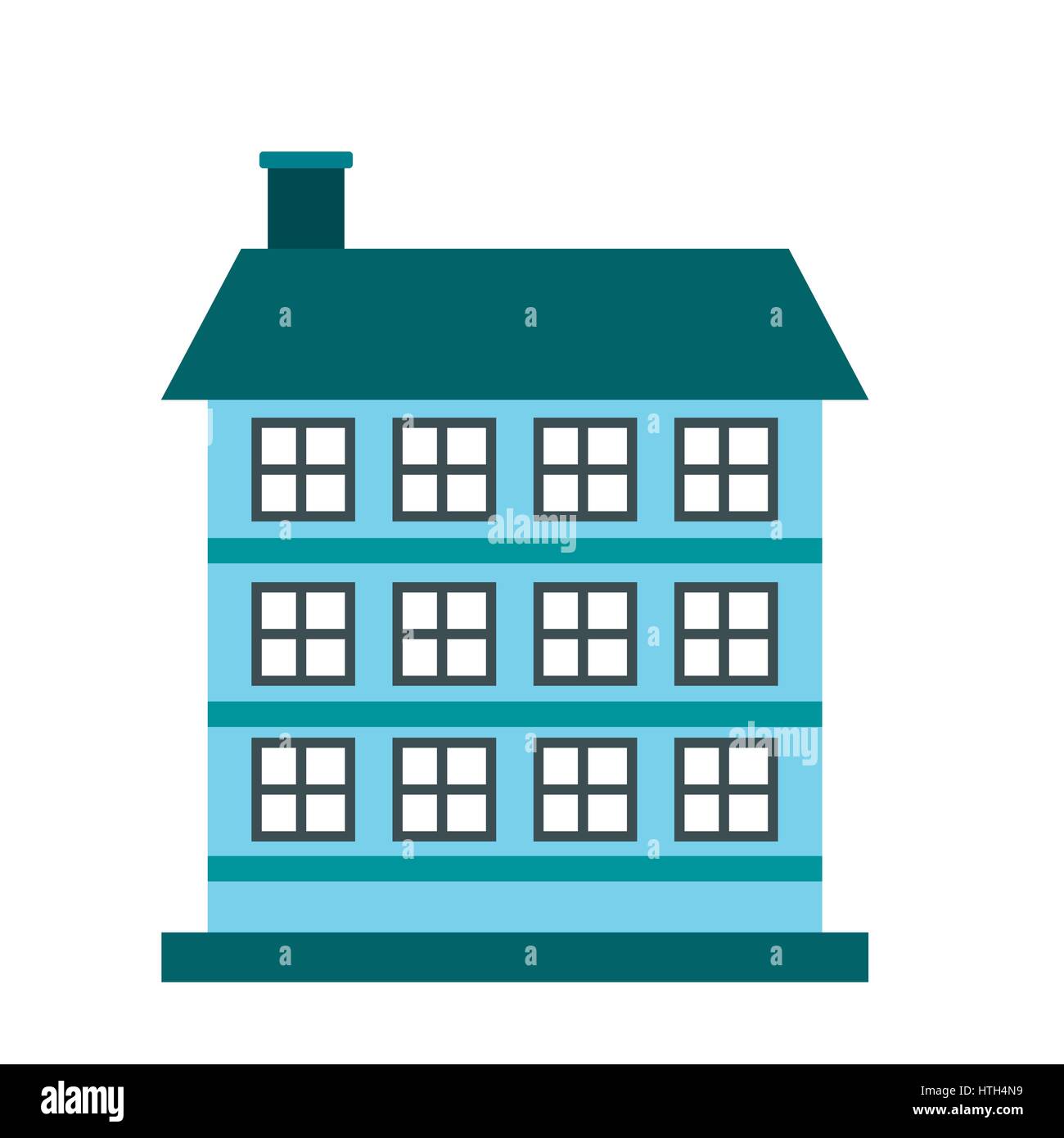 Three-storey house icon Stock Vector Image & Art - Alamy