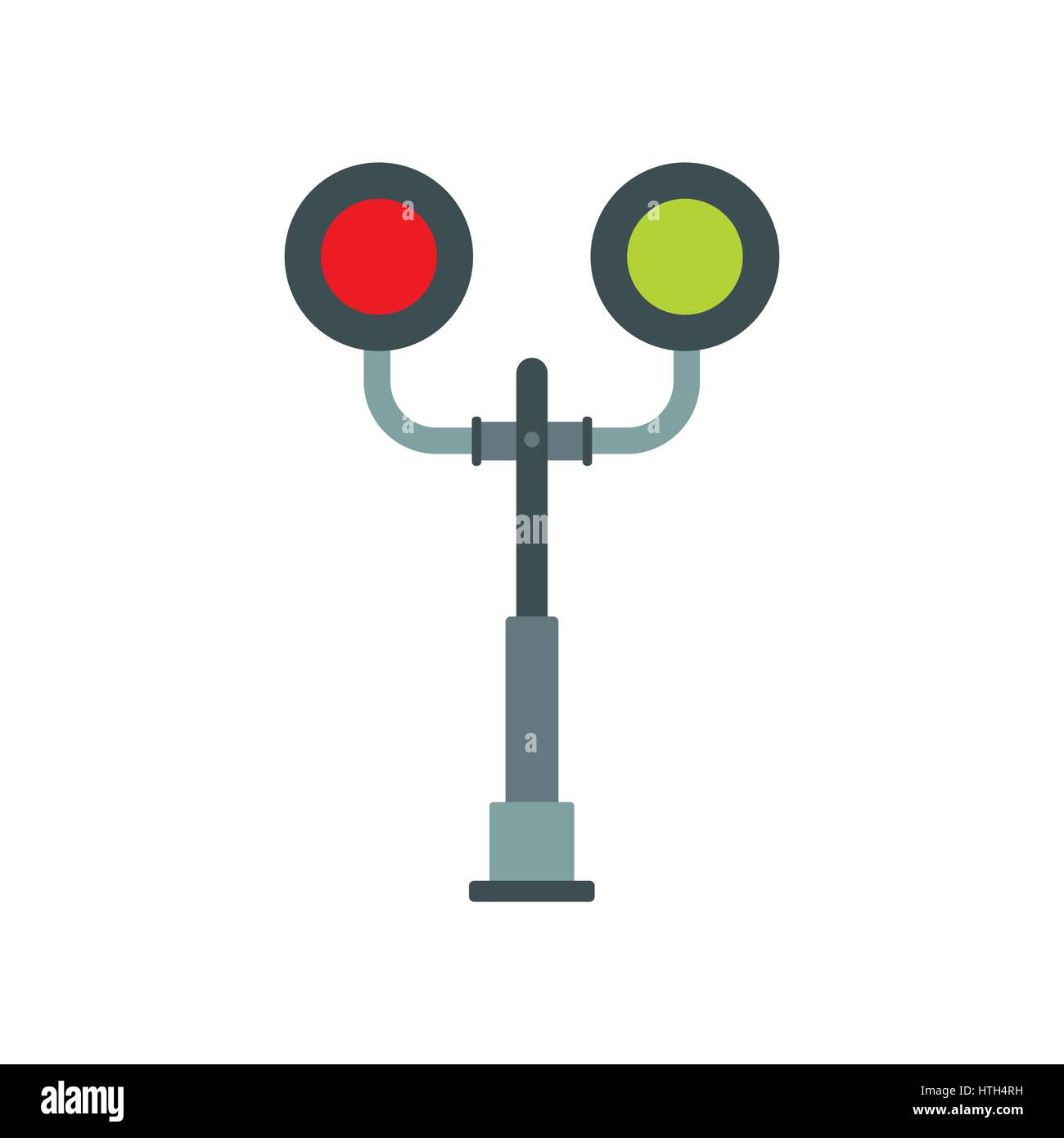 Railway crossing light icon Stock Vector