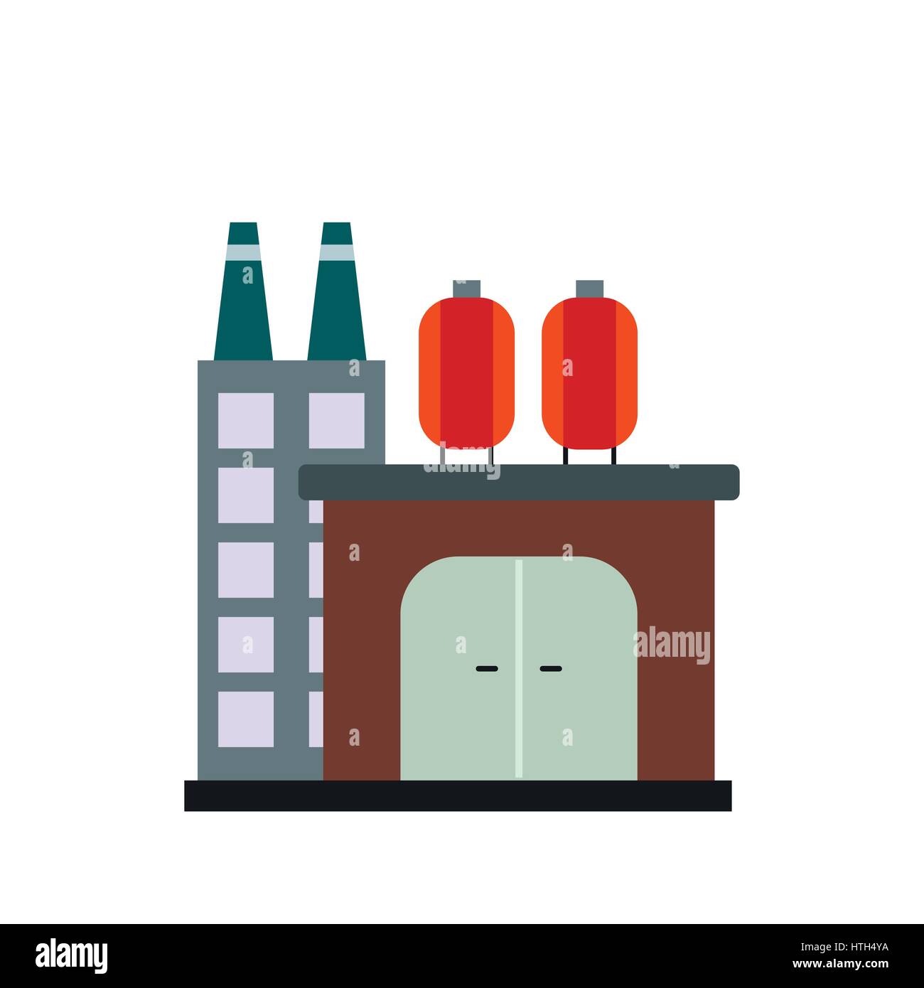 Oil refinery or chemical plant icon Stock Vector Image & Art - Alamy