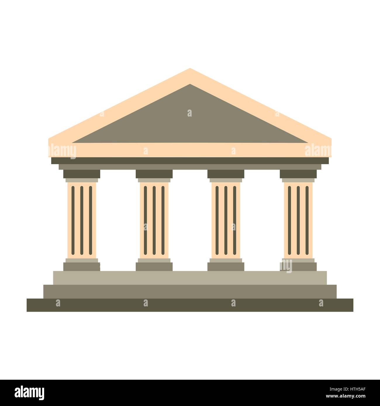Temple of Concordia at Agrigento, Italy icon Stock Vector