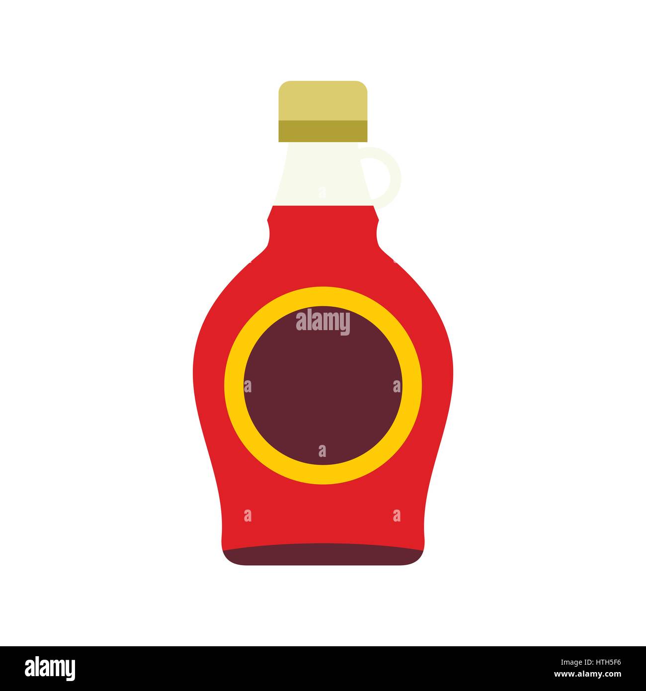 Bottle of maple syrup icon, flat style Stock Vector Image & Art - Alamy