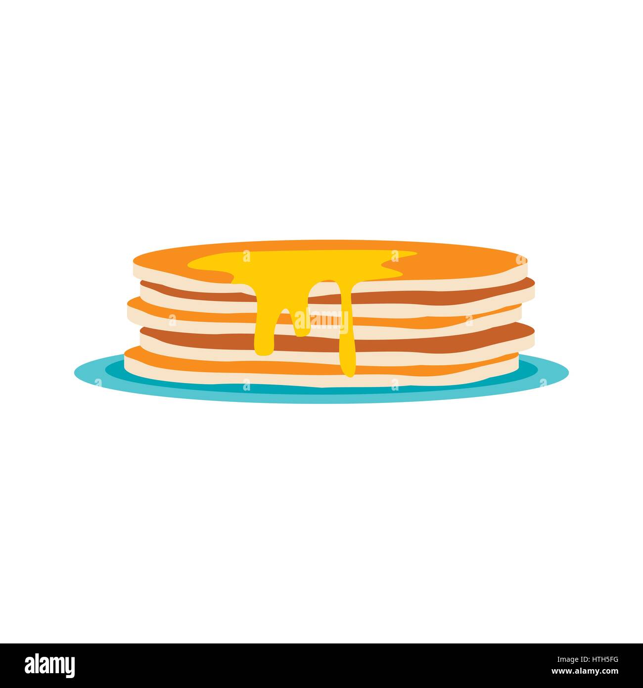 Pancake stacked Stock Vector Images - Alamy