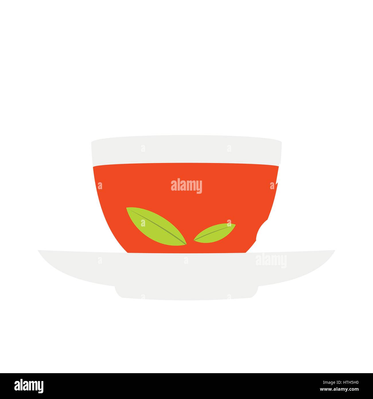 A cup of tea icon, flat style  Stock Vector