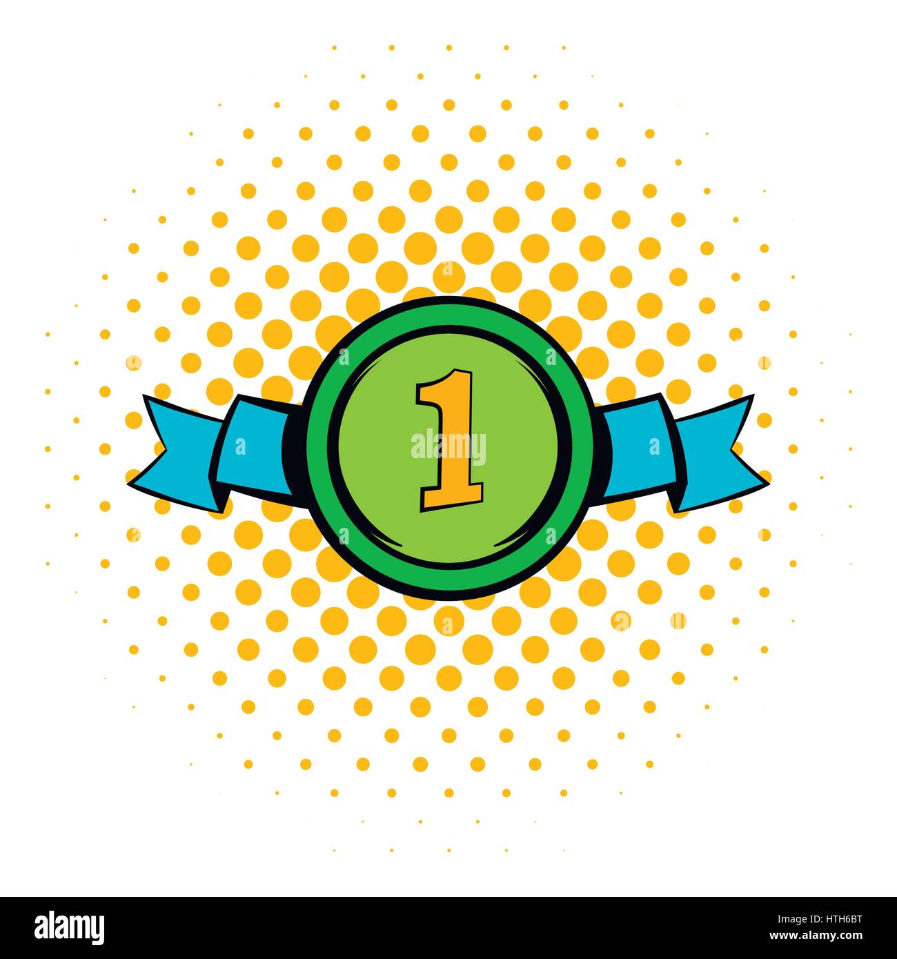 First place icon, comics style Stock Vector Image & Art - Alamy