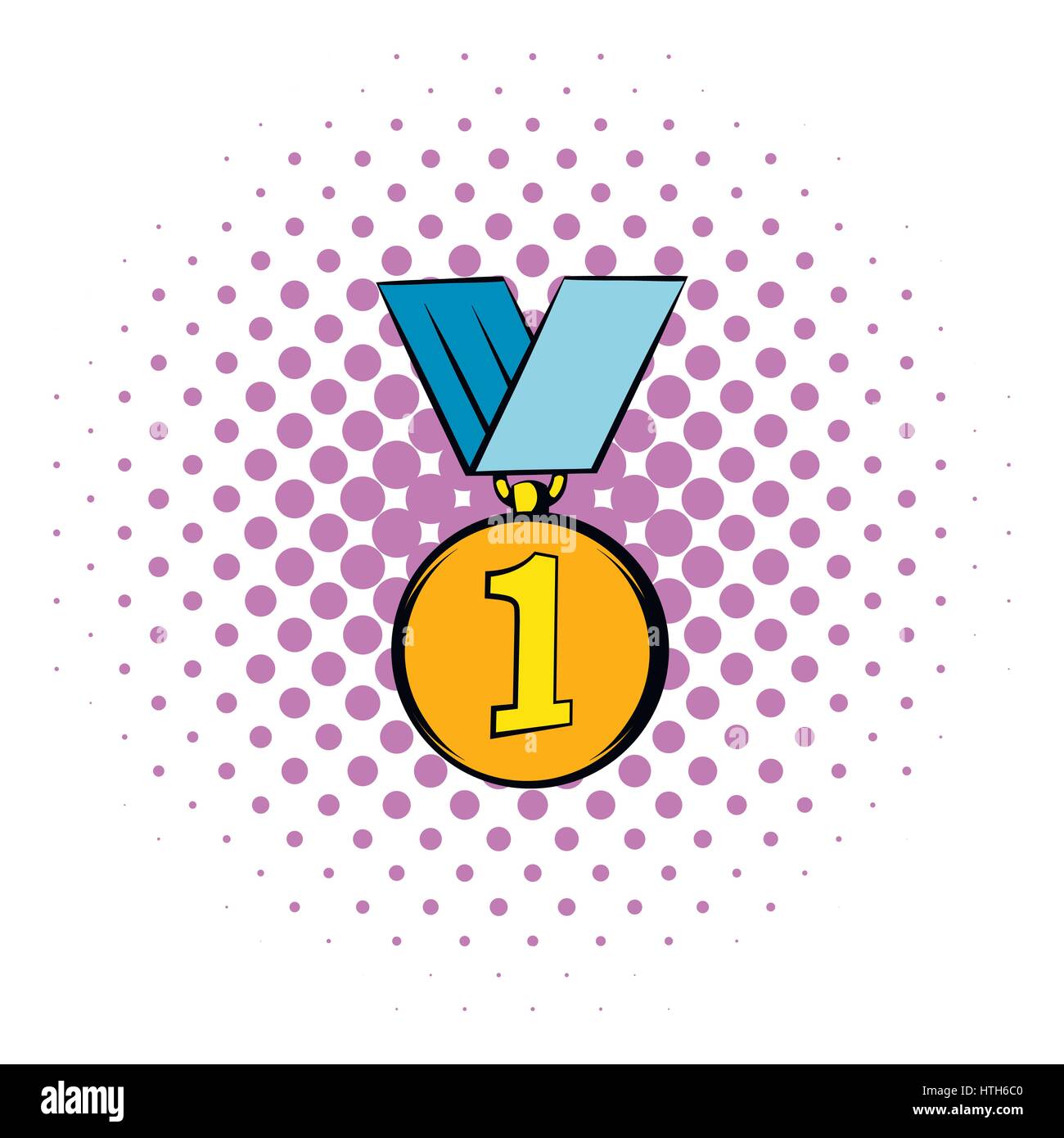 Gold medal icon, comics style Stock Vector Image & Art - Alamy