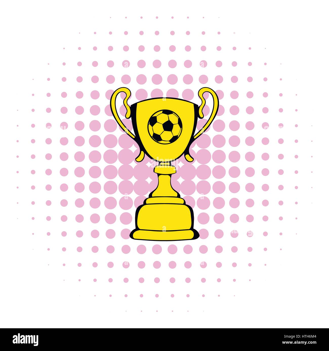 Golden soccer trophy cup icon, comics style Stock Vector Image & Art ...