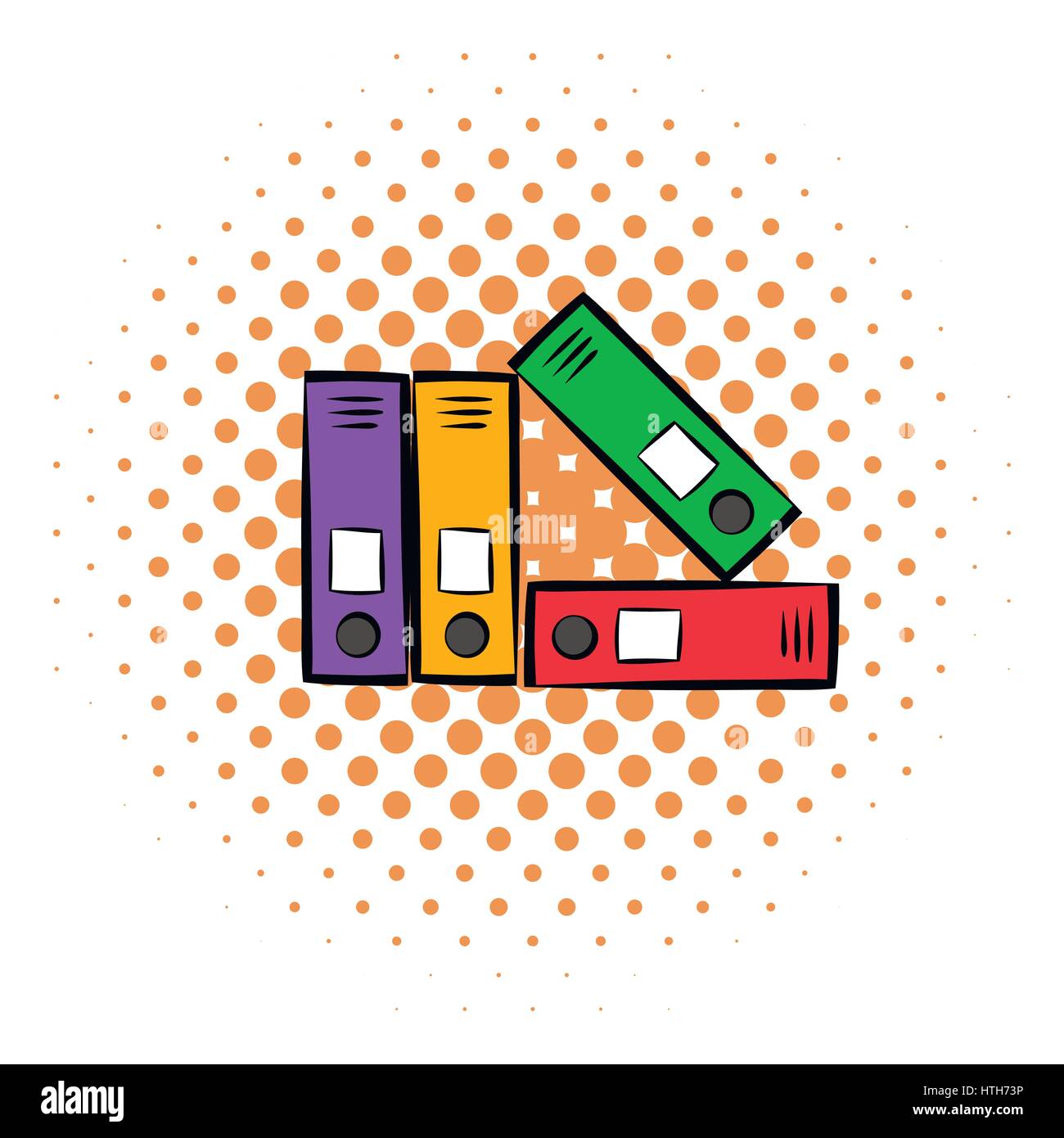 Bright office folders icon, comics style Stock Vector Image & Art - Alamy